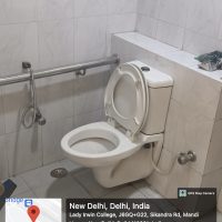 Accessible toilets with side rails Accessible toilets with side rails